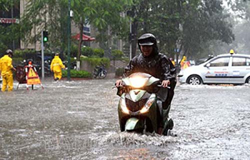 xe máy bị ngập nước