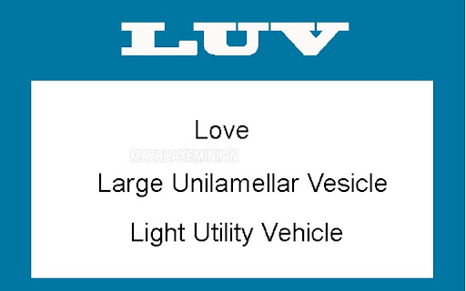 Từ LUV là từ viết tắt của khá nhiều thuật ngữ