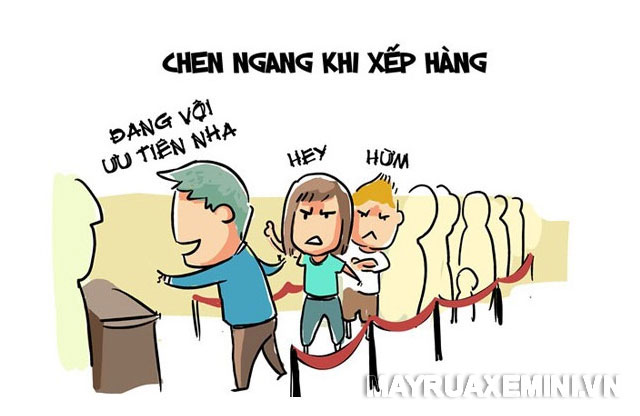 Chen ngang là hành động rất vô duyên, không nên làm